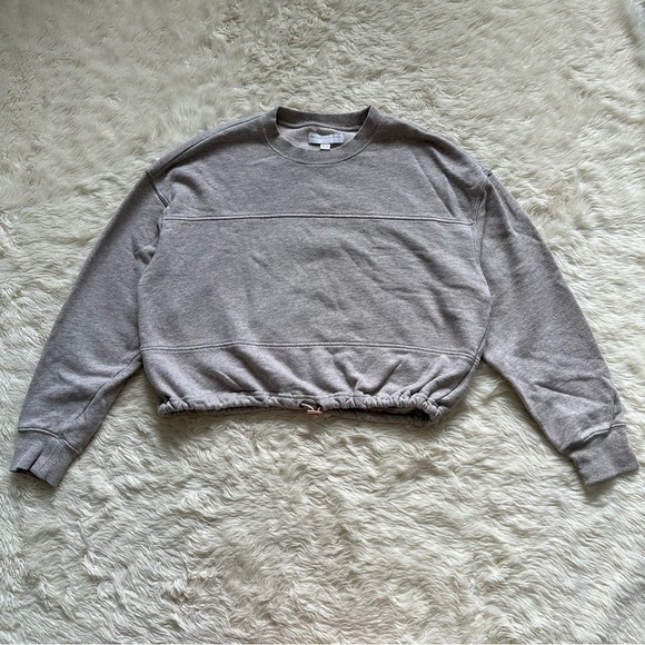 Spiritual Gangster Sweatshirt Canyon Crewneck Pullover Cropped Heather Gray S - Picture 3 of 12